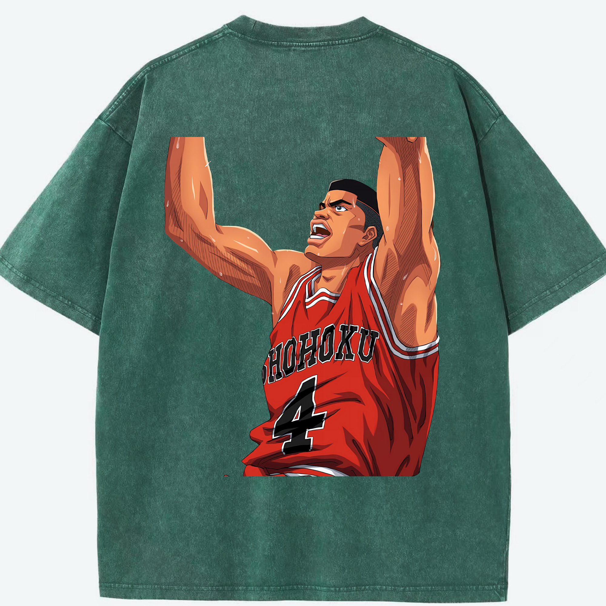 （画像用） SLAM DUNK／スラムダンク 綿100% ヴィンテージ風 半袖Tシャツ（背面プリント）